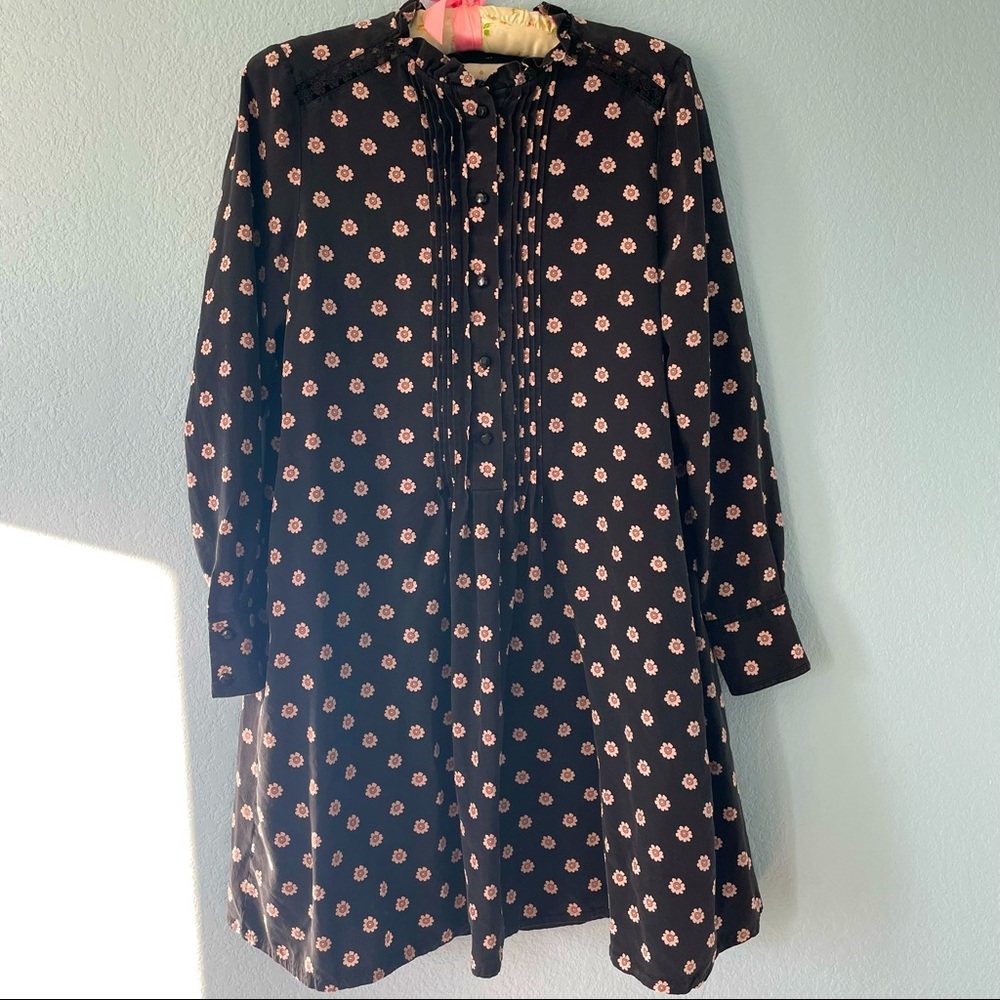 Kate Spade Silk Floral Smock Dress
